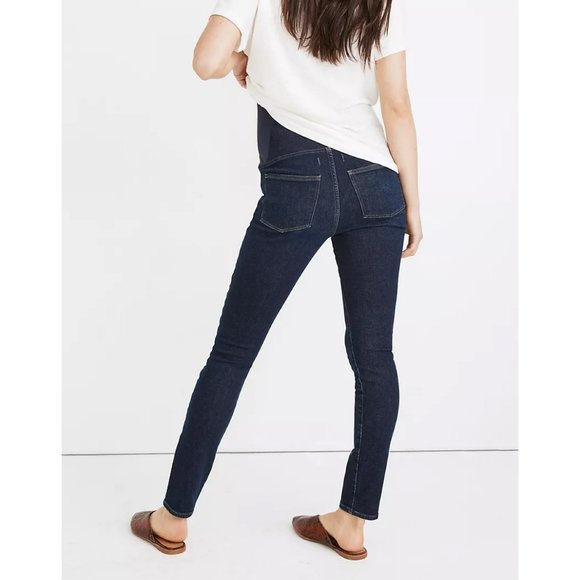 Madewell Maternity Over-the-Belly Skinny JEANS Size 23 Orland Wash Tencel Denim - Picture 3 of 8